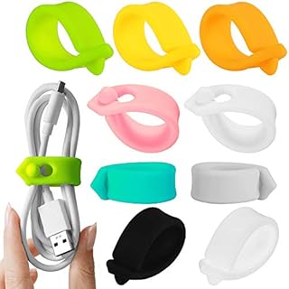 ELFRhino Cord Organizer Cable Straps Clips Wire Ties Earbuds Earphone Headphone Headset Wrap Winder Holder Keeper Manager Management(Set of 9)
