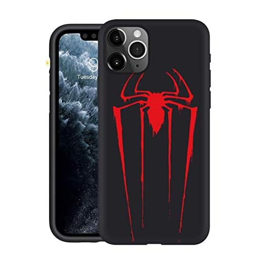 ZhuoFan Fodral till Wiko View 4/4 Lite, ultratunt telefonfodral fodral silikon svart matt med mönster design stöttålig mjuk TPU baksidesskydd för Wiko View 4/4 Lite 6,6 tum, röd spindel