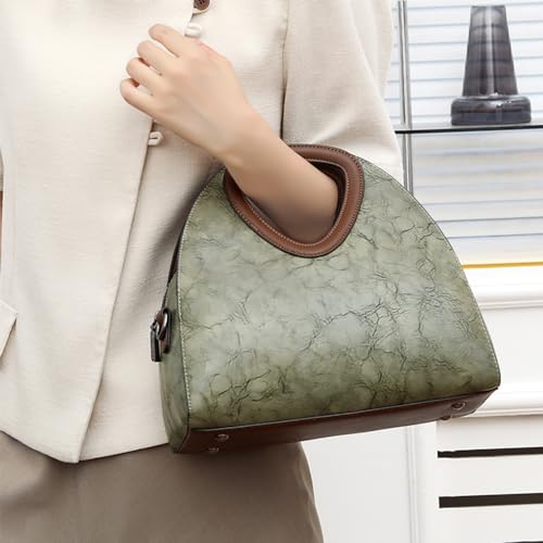 Top-handle Purse for Women Flower Print Handbag PU Leather Shoulder Satchel Waterproof Tote Bag with Adjustable Strap2