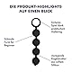 EIS, Deluxe Analkette ’Kugelkönig’, aus Silikon, für Sie & Ihn, Ø 20 mm, 15 cm Länge
