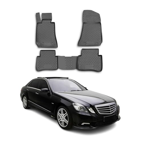 Tapis de sol Mercedes Classe E W212 en caoutchouc TPE noir pour berline 2010-2016