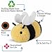 Vermont Teddy Bear Bee Plush - Bee Plushie, Yellow/Black, 18