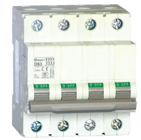 Disjoncteur miniature OSMC65H 4P pour protéger les moteurs et pompes 415V