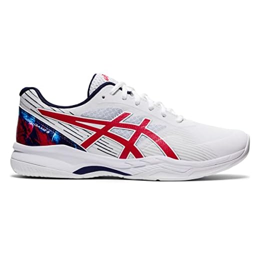 ASICS Men's Gel-Game 8 L.E. Tennis Shoes, 10.5, White/Classic RED