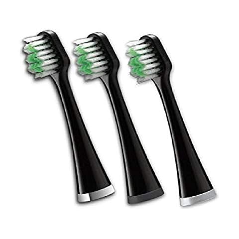 Waterpik Triple Sonic Replacement Brush Heads, Complete Care Replacement Tooth Brush Heads, STRB-3WB, 3 Count(Pack of 1), Black Cover