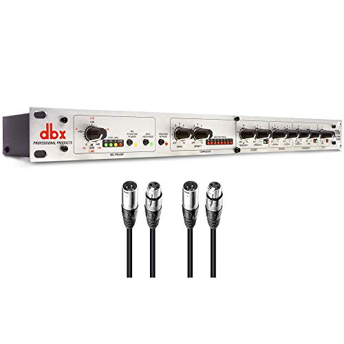 DBX 286S Preamplifier Channel Strip Mic Pre Amp w/ 2x 25' XLR Cables