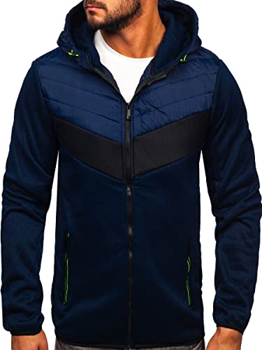 BOLF Herren Übergangsjacke Steppjacke Daunen-Optik Casual Elegant Leichte...