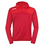 Kempa Herren Emotion 2.0 Quarter Zip Hoodie Sweatshirt, chilirot/Rot, S