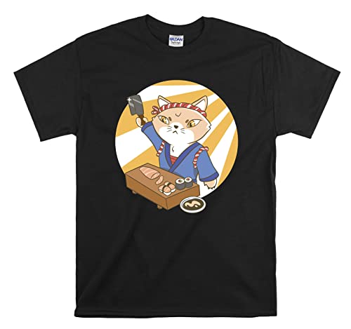 T-shirt Cat Sushi Master la solution confort pour un look original en taille S