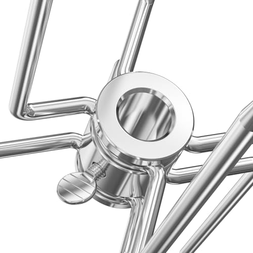 onlyfire Doppel-Fleischklammer, Fleischnadeln für Grillspieß Rotisserie, Drehspieß für 12mm Hexagon & 8mm und 10mm Quadratische Spießstangen, Hähnchengrill Grillgabel mit Feststellschraube