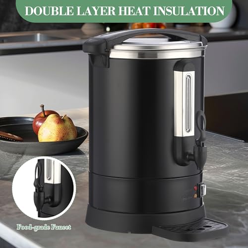 Image of Commercial Coffee Maker, Percolator Coffee Pot, 120-Cup Hot Water Urn | 18L Large Hot Beverage Dispenser, Insulated Stainless Steel Design for Party Buffet Catering