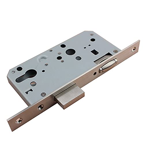 Cerradura de Embutir, Picaporte Con Cerradura 5572/6072 Mueca de acero inoxidable Cerradura de puerta interior Cuerpo Cuerpo Interregado Inversio Bola Abarcadero Cerradura de silencioso Cuerpo(5572)