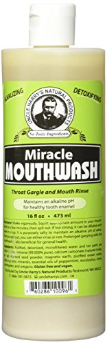 Uncle Harry's Natural Alkalizing Miracle Mouthwash | Adult & Kids Mouthwash for Bad Breath | pH Balanced Oral Care Mouth Wash & Mouth Rinse (16 fl oz)