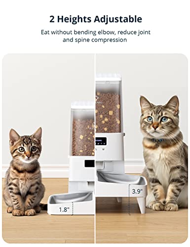 Automatic Cat Feeders, WiFi 5L Automatic Pet Feeder with Anti-Stuck Design, Programmable Cat Food Dispenser for 1-2 Cats and Dogs, 60 Portion 10 Meal Per Day - Image 5