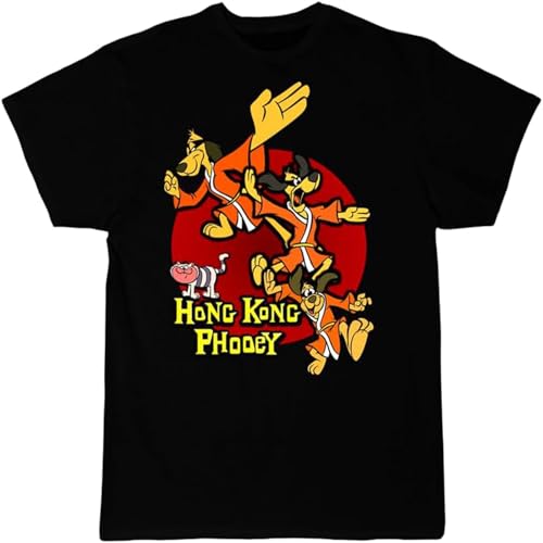 Hong Kong Phooey T Shirt 70' Cartoon Black M