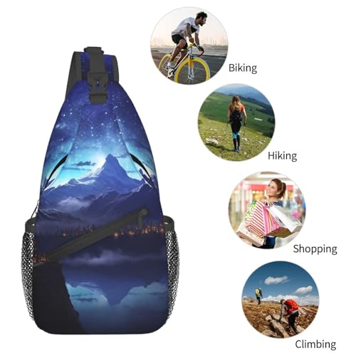 Bolso cruzado para pecho estilo deportivo negro miniatura 6