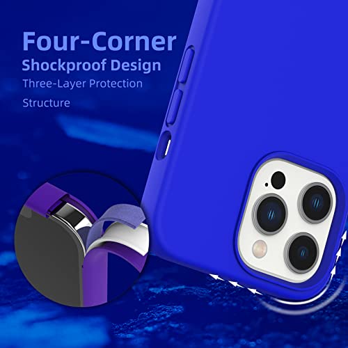 Coque silicone iPhone 13 Pro Max souple anti-rayure bleu