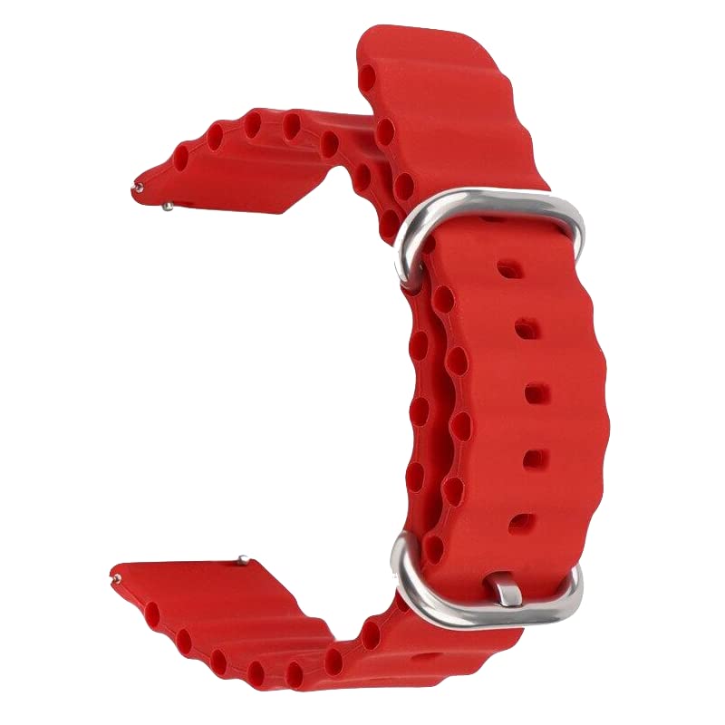 STRAPY 20mm Soft Silicone Ocean Strap With Matel Buckle Replacement Belt Band For Fire Bolt Spin BSW009 Smart Watch Straps [ Not for any Other Model] (Red) (B0C4LGF1PV) Amazon Price History, Amazon Price Tracker
