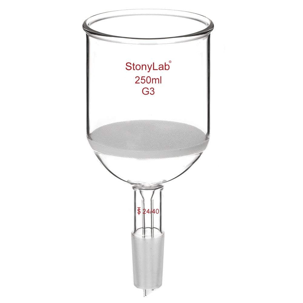 stonylab Buchner Funnel, Filter, Paper and Kit Bundle, Borosilicate Glass Buchner Filtration Funnel and Filtering Flask and Vacuum Rubber Tubing Qualitative Filter Paper Circles and