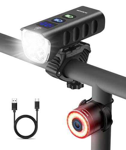Bike Light Set with Rechargeable 2000 Lumens
