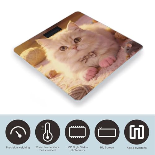 Báscula Digital Fluffy Paws Sweetheart para Baño 400 lb miniatura 3