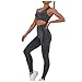 Workout-Outfits für Frauen Trainingsanzug-Sets BH+Crop Top+Kurze Hose Yoga-Outfits Workout Laufen Fitnessstudio Yoga Outfit-Sets Fitness Yoga Set für Laufen Gym Aktivitäten