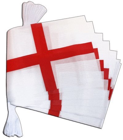 Guirlande drapeau Angleterre St. George 5,9 m fanion anglais pour decoration exterieur abrite