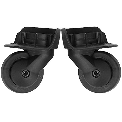 Universal Replacement Swivel Wheels for Luggage Suitcases - 56x50x42mm Black with Screws2