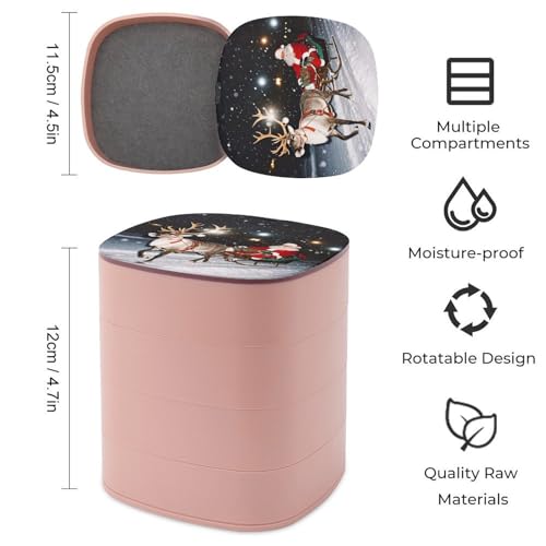 Boîte à bijoux rotative à 360° : ne perdez plus vos boucles d'oreilles