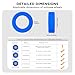 AOBAIWO 8 Pack Suitcase Wheel Covers Silicone Fits 2.1-2.4 Inch Spinner Wheels for Carry On Luggage Protective Wheel Guards, Thickened Anti-Wear & Tear, Travel Essentials (Blue)