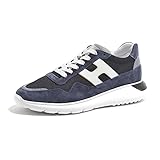 scarpe hogan uomo INTERACTIVE³ Hogan Sneaker da Uomo Interactive 3 Blu in camoscio e Tessuto - HXM3710EG30 R5X9ZXX - Taglia 7