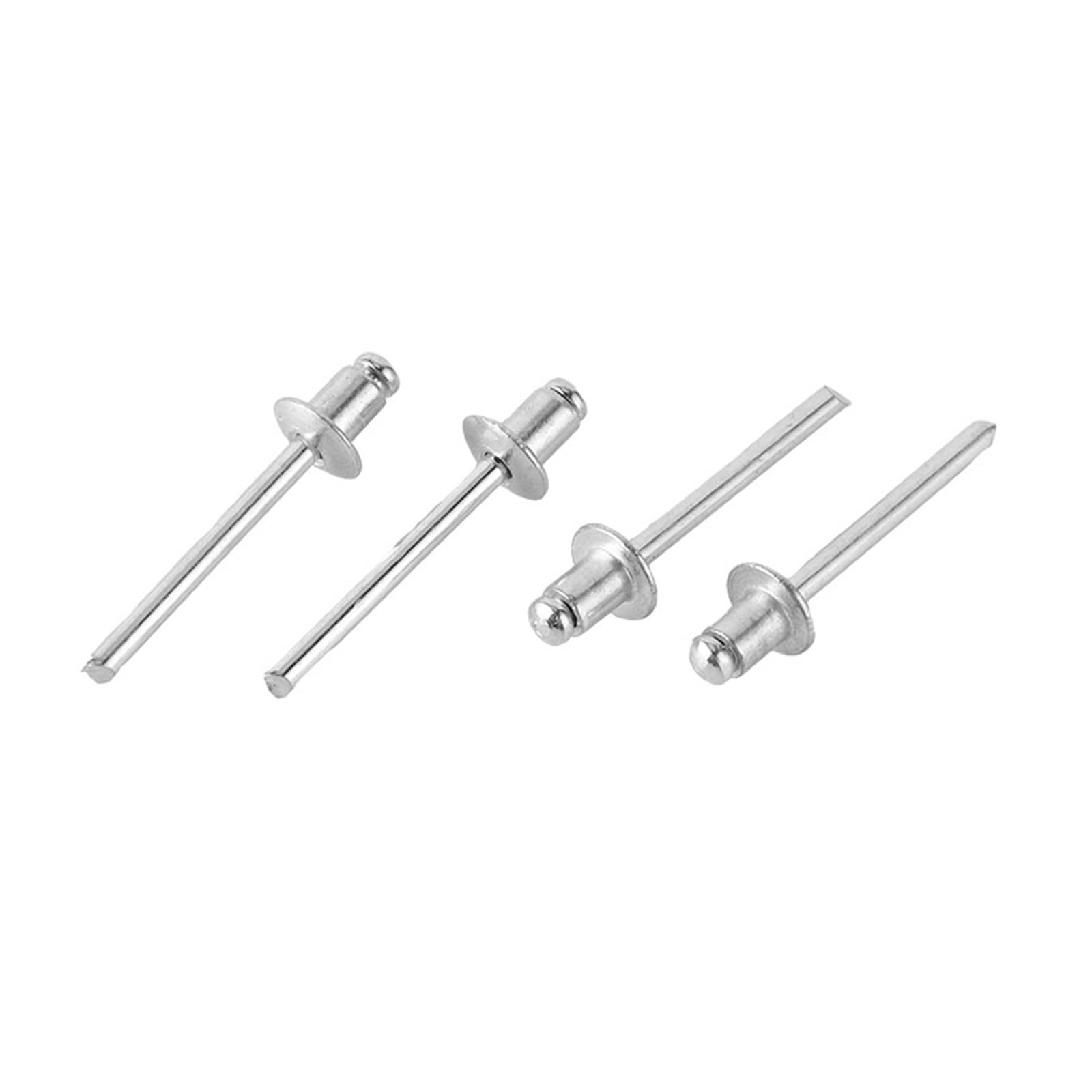 Alu Blindniete Großer Kopf,Große Flanschnieten, 50 Stück Blindnieten mit flachem, rundem Kopf, 2,4 mm/3,2 mm/4 mm/4,8 mm, hohle Blindnieten, leicht(2.4mm)