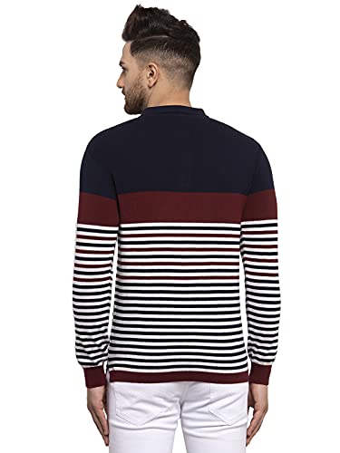 Image of Kalt Mens Basic Solid Full Sleeves Polo Cotton Blend Knitted Regular Fit Polo-Neck T-Shirts with Collar Stylish