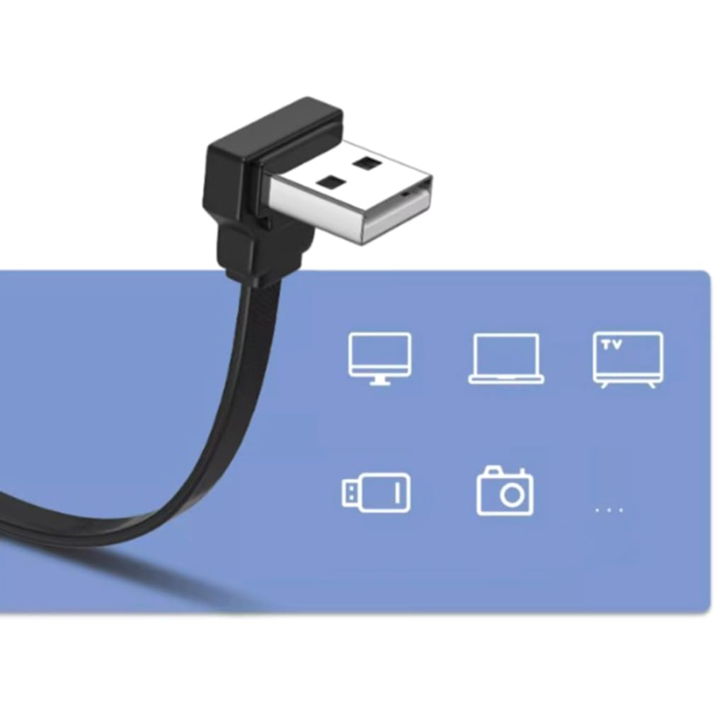 Kabel USB C na USB A 2.0 90 stopni, szybkie ładowanie 65 W i synchronizacja danych 480 Mb/s