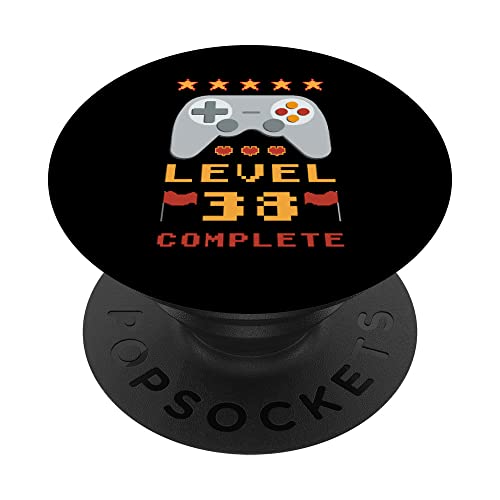 38 cumpleaños Nivel 38 completo PopSockets PopGrip Intercambiable