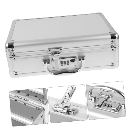 Portable Aluminum Tool Case with Password Lock Compact Briefcase for Safe Storage of Tools Medical Supplies and Accessories High Rigidity Durability for3