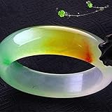 Brazaletes para Mujer, Brazalete de Jade Natural, Brazalete Redondo, Pulsera de jadeíta Tallada a Mano, joyería Fina, Accesorios de para Hombres y Mujeres (Color de la Gema: Multicolor, 58 60 m
