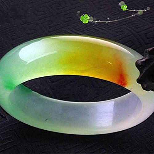 Bracelet jade femme multicolore et jonc jadéite authentique rond 58-60mm