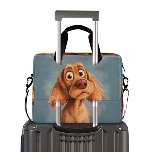 Funda para portátiles 15.6 pulgadas con asa y correa marrón miniatura 4