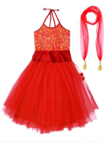 Image of A.T.U.N. Girls' Regular Fit Lehenga Choli (GLHG KSG AMB Yellow 4-5 Years)