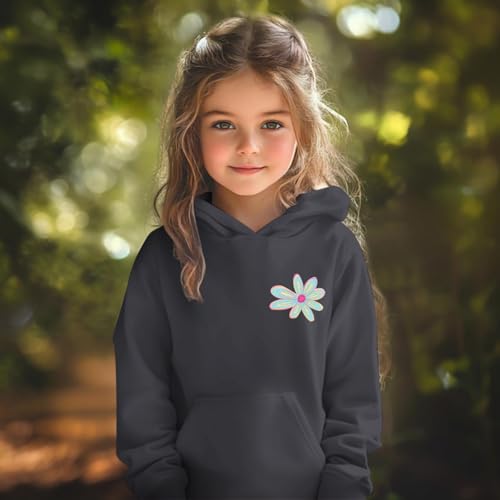 Girls Christian Flower Graphic Hoodie Kids Aesthetic Floral Inspirational Hoodies Cute Preppy Positive Sweatshirt - Image 3