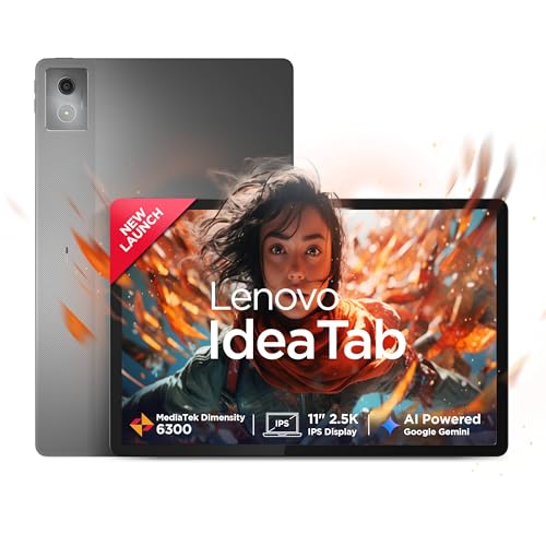 Image of Lenovo Idea Tab | WiFi Only |11 inch 2.5K IPS Display |6GB RAM + 128GB ROM (Expandable Upto 2TB)| MediaTek Dimensity 6300|7040mAh|4 Speakers| Grey