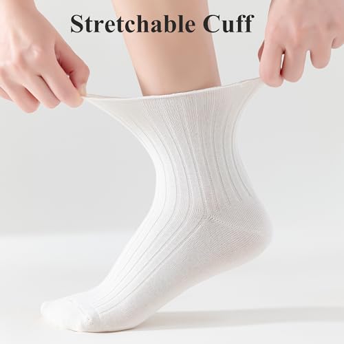 Mcool Mary Womens Ruffle Socks Crew Casual Cotton Frilly Breathable Cute Knit Lettuce Trim Ankle Solid Socks 6 Pack2