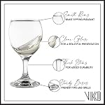 Vikko 5.5-Oz Small Round Dessert Wine Glasses Set of 6 - Durable Stemmed, Dishwasher Safe, Thick White Wine Glasses