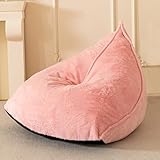 BYBYME Bean Bag Chairs Sherpa Lazy Sofa, Giant Beanbag Chairs for Adults, Teenagers with Stuffed High Density Foam Filling, Comfy Chair for Living Room, Bedroom