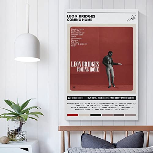 Pluvo Leon Bridges - Coming Home Canvas Posters Wall Art Bedroom Office Room Decor Gift Unframe12X18Inch(30X45Cm) #TOP3