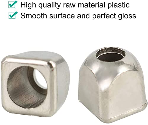 Fermacorda A Campana In Plastica - 6 Pezzi Argento - Per Cordini, Coulisse E Zaini - Foto 9