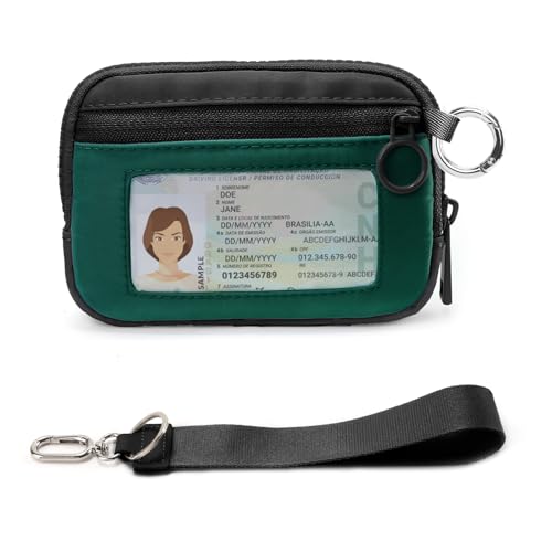 Image of The Iris Wallet Zipper Mini Coin Purse Keychain ID Holder Wallet