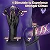6.5 inches Special Silicone Massagers Kit with Water Resistant Play in Anywhere You Like (Black) for Man, Rechargeable Cordless Body Prostrate Massager with 9 Modes for Men Relax Massaging (Black) #3