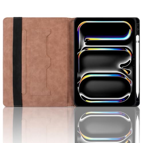 Étui iPad Pro 13" 2024 marron antichoc avec sangle réglable - 4